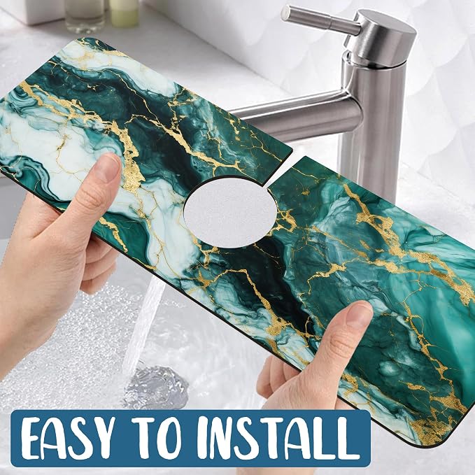 Faucet Mat for Kitchen Sink Absorbent Splash Guard Bathroom 15.5"X5.5" - Image 5