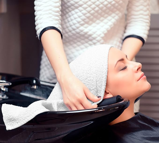 Towel and Linen Mart White Salon Towels, and Home Hair Care - Image 3