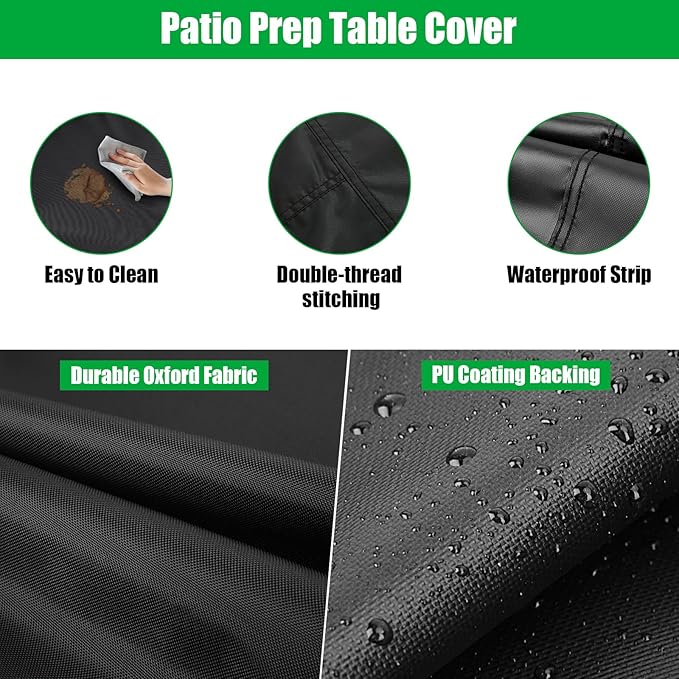 Outdoor Prep Table Cover,36 inch Waterproof Outdoor Grill Cart Cover Pizza Oven Table Covers - 36 x 18 x 32 Inch