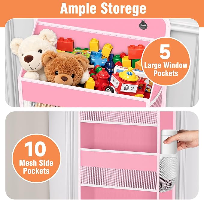 Over The Door Organizer Storage Large Capacity Hanging Bedroom Storage | 5 - Image 4