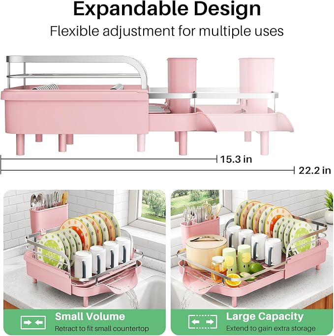 SAYZH Expandable Dish Drying Rack - Image 2