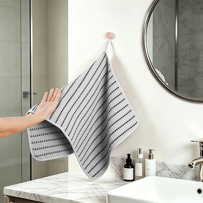 POLYTE 430 GSM Poly Blend Microfiber Quick Dry Waffle Hand Towel, 16x30 in | 4 - Image 8