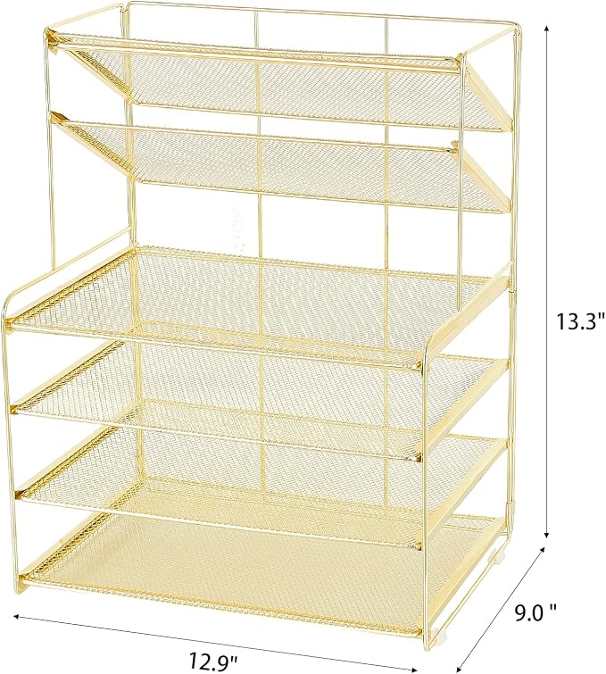 OPNICE Desk Organizer, 6-Tier Paper Organizer Letter Tray, Office Desk - Image 8