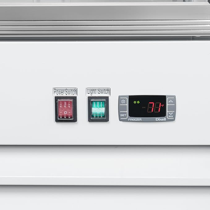 KoolMore 26 in. Commercial One Glass Door Display Upright Freezer Merchandiser in White 9 Cu. Ft. (MDF-1GD-9C-WH)