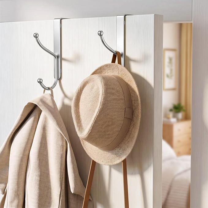 niffgaff Over Door Hook 2-Pack, Heavy Duty Door Hanger, Fits Interior Doors 1.4 - Image 2
