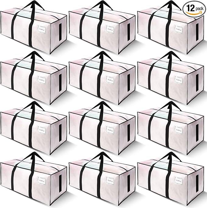 SWEET DOLPHIN 12 Pack 200LB Heavy-Duty Moving Bags by SWEET+DOLPHIN