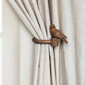 Curtain Drapery Holdbacks with Resin Bird, Wall Mount Drapery Hooks Holders by ILAISIHOME