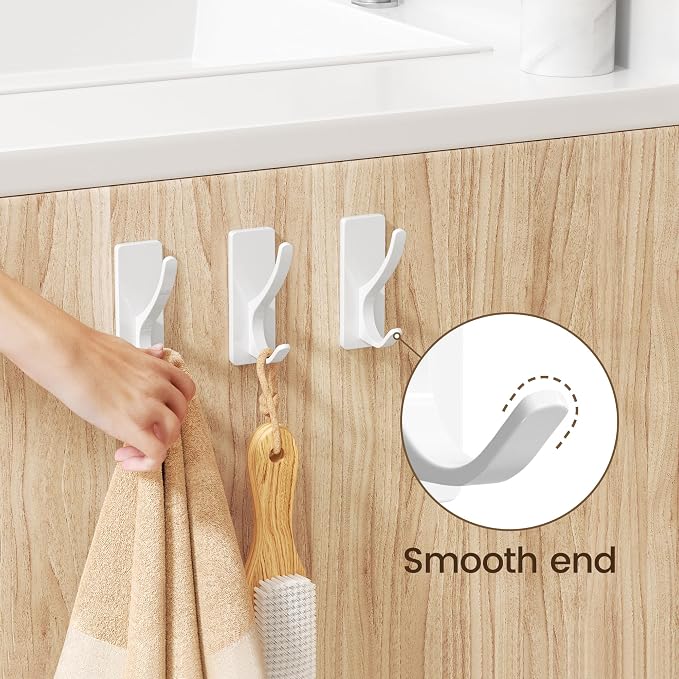 pickpiff White Self-Adhesive Hook, 13LB Hanger - Image 4