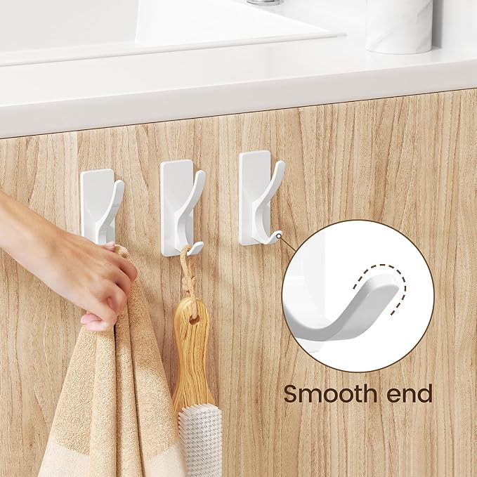 pickpiff White Self-Adhesive Hook, 13LB Hanger - Image 3