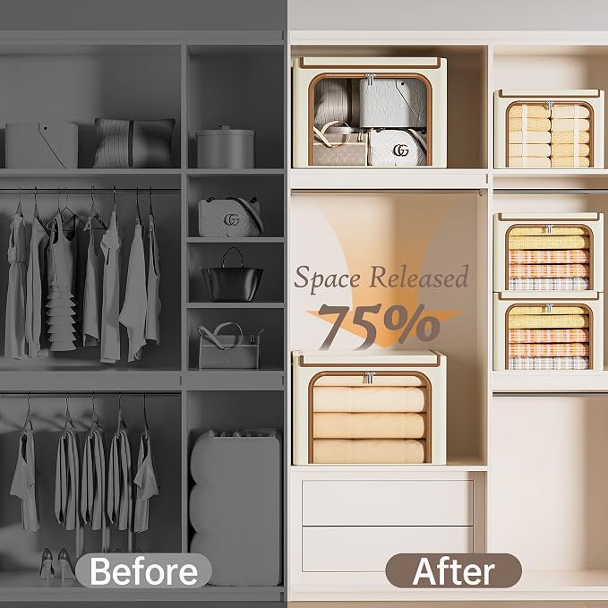 Yecaye Foldable Large Clothes Storage Bins - Image 7