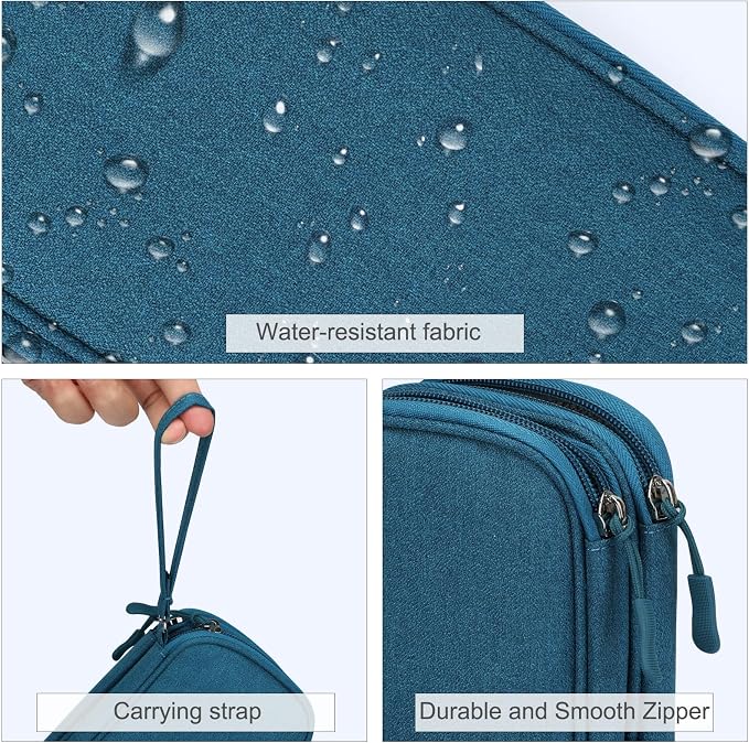 FYY Electronic Organizer, Travel Tech Pouch Bag, Cable Organizer Dark Green | - Image 4