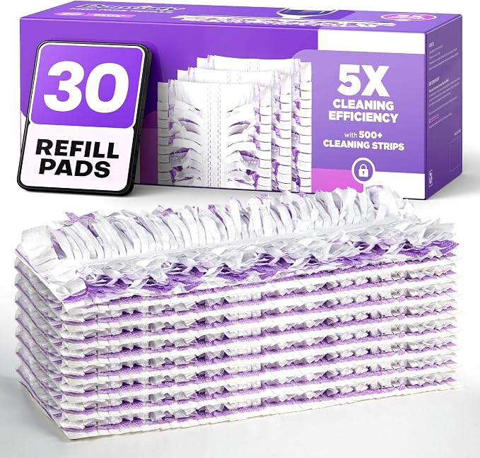 5X Cleaning Power Mop Refills for Swiffer Power Mop, 500+ Strips Multi-Surface by Domudy
