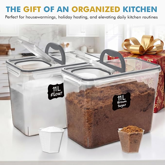 Shazo 2 PC Flour Sugar Storage Containers - Image 9