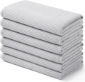 Homaxy 100% Cotton Waffle Weave Kitchen Towels, 6 Pack, Light Grey by Homaxy