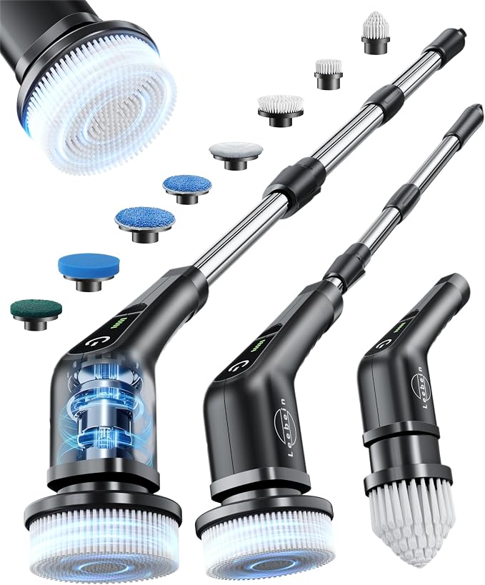 Leebein Electric Spin Scrubber, Cordless Bathroom Cleaning Brush by Leebein