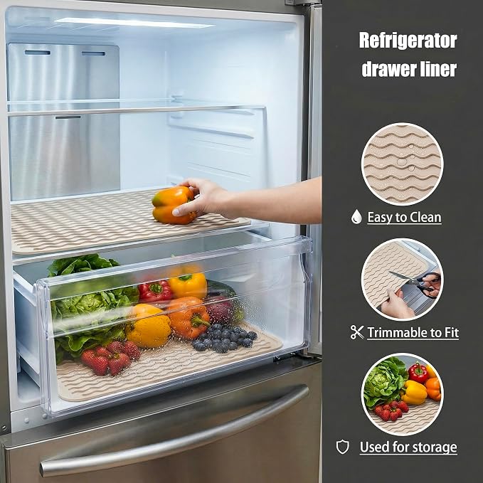 MicoYang Silicone Dish Drying Mat — Quick-Dry Ridges Counter & Sink Pad - Image 5