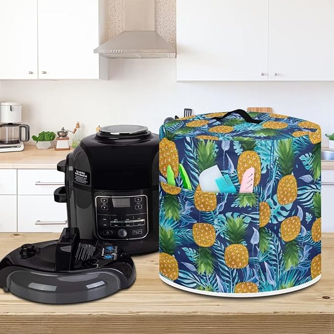 Pineapple Kitchen Appliance Cover for 6 qt Pressure Cooker,Small Appliance Dust Cover for Electric Pressure Cooker/Air Fryer/Rice Cooker/Steamer/Toaster/Oven,Washable