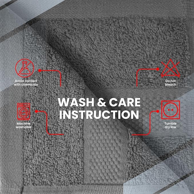 Infinitee Xclusives 100% Cotton Luxury Wash Cloths - Image 6