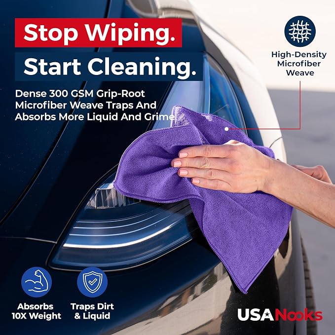 USANOOKS Premium 300GSM Microfiber Cleaning Cloth - Image 6