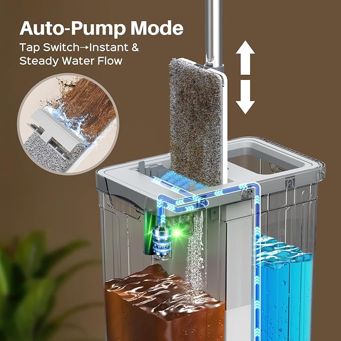 Mop and Bucket Set, Flat Mop and Bucket System - Image 4