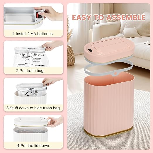 ELPHECO Motion Sensor Bathroom Trash Can - Image 6