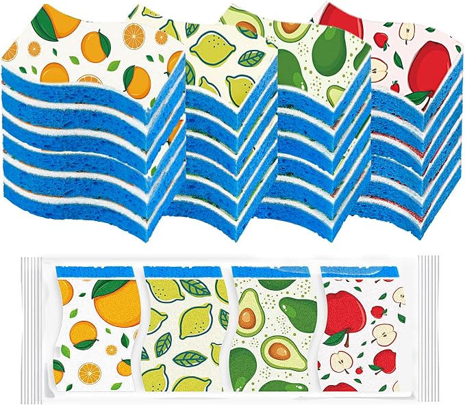 AIDEA Sponges Kitchen, Non-Scratch Scrub Sponge-24Count, Dish Sponges | Sponges by AIDEAHOME