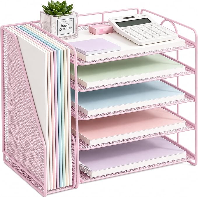 OPNICE Desk Organizer, 5-Tier Paper Organizer Letter Tray, Office Desk by OPNICE