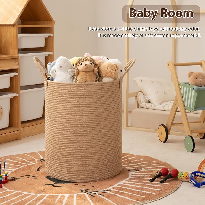 OIAHOMY 60L Nursery Hamper Laundry Basket Laundry Hamper Yellow - Image 3