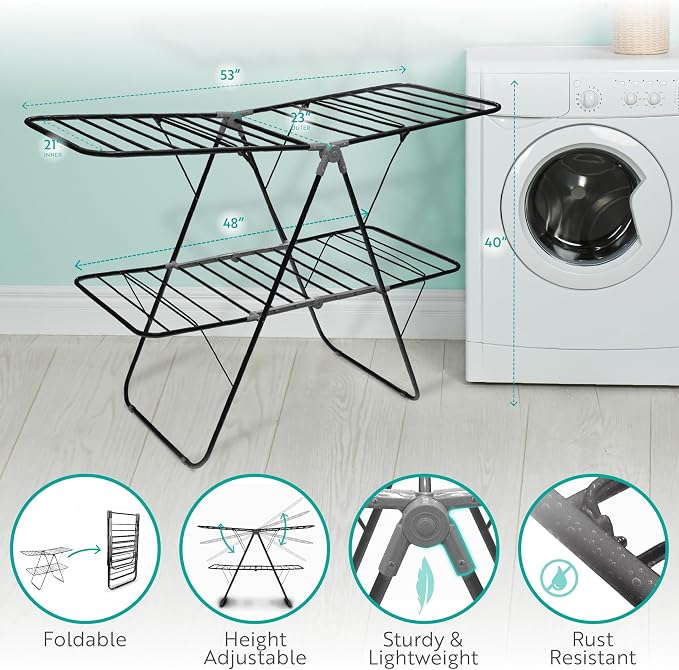 Brookstone 2 Tier Folding Rack - Image 3