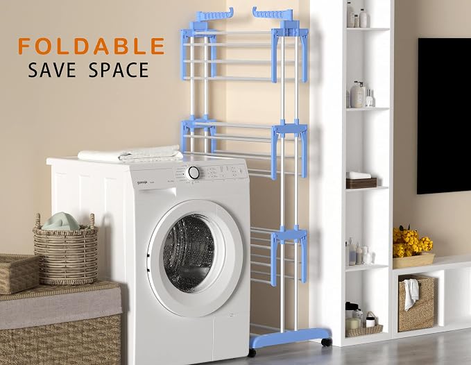HOMIDEC Clothes Drying Rack, 4-Tier Foldable Drying Rack Clothing | Foldable - Image 4