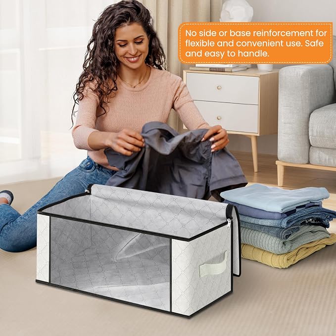 35L Closet Organizers, Foldable Under Bed Storage Containers | Storage Bags - Image 3