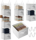 Closet Hanging Organizer with Drawers, 6 Tier Metal Closet Organizers and by Orapoke