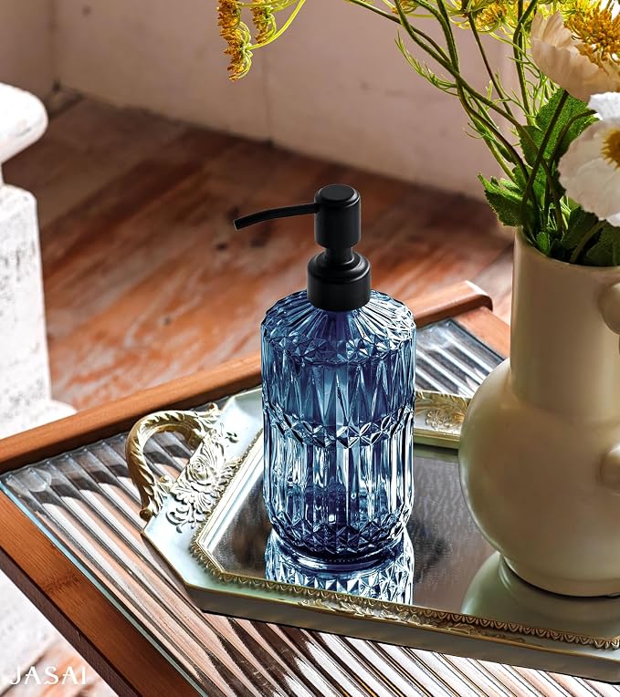 JASAI 18 Oz Blue Soap Dispenser - Image 4