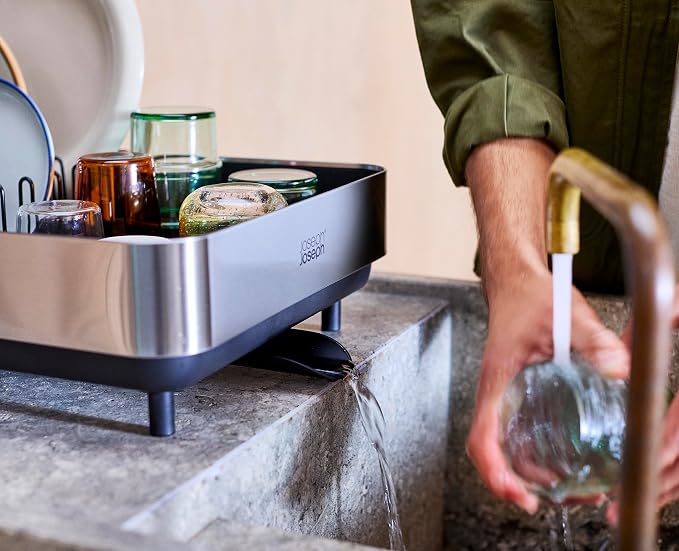 Joseph Joseph Extend Steel Plus Extendable Dish Rack Steel, Small to Large Dish - Image 6