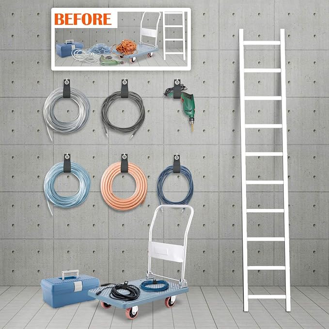 ZTSXLLIM Extension Cord Organizer, Heavy Duty Storage Straps 10 Pack | Assorted - Image 3