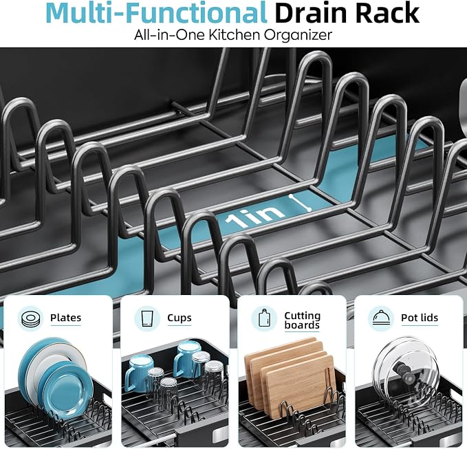TOOLF Extendable Dish Drying Rack - Image 4