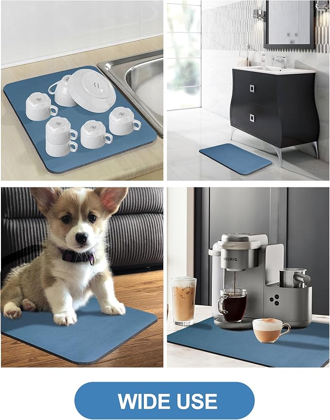 Dish Drying Mat for Kitchen Counter, Non-slip Drying Mat for Coffee Machine - Image 7