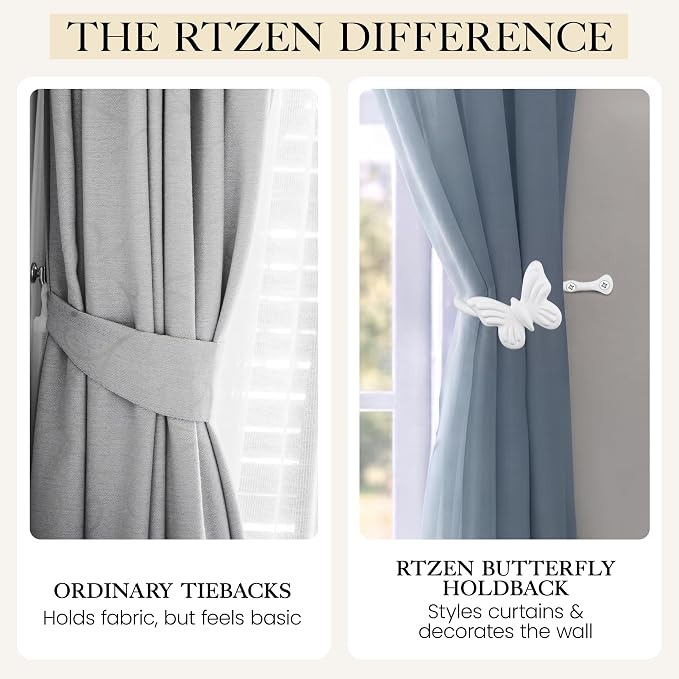 RTZEN Metal Curtain Tiebacks, Drapery Holders - Image 8