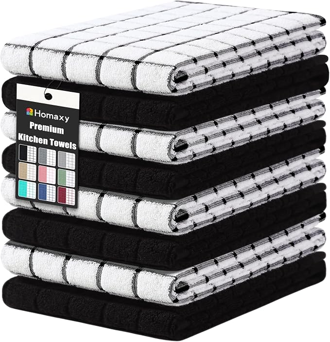 Homaxy Large Premium Cotton Kitchen Towels 16"x 28", 8 Pack by Homaxy
