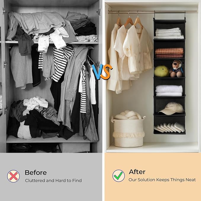 MAX Houser 6 Tier Hanging Closet Organizer - Image 9