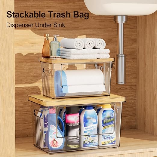 2 Pack Clear Trash Bag Holder - Image 2