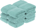 SUPERIOR Egyptian Cotton Plush & Absorbent, Face Towel Set of 6, Turquoise | by SUPERIOR