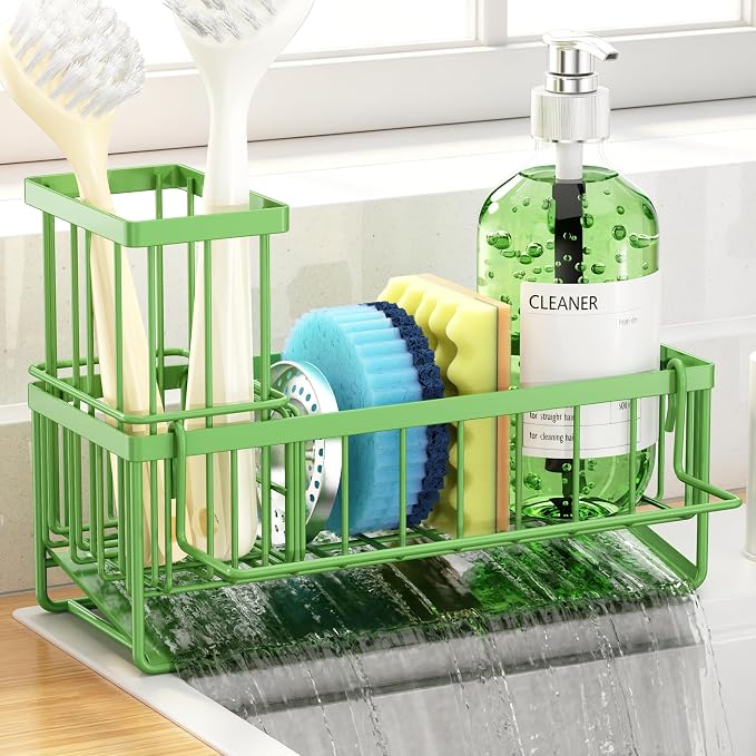 Sponge Holder for Kitchen Sink, Kitchen Sink Caddy, Kitchen Sink Sponge Holder by OERPHO