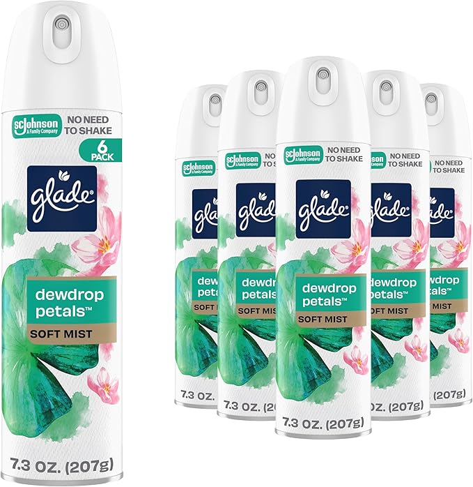 Glade Air Freshener Room Spray, Dewdrop Petals Scent, Odor Fighting to Deliver by Unknown