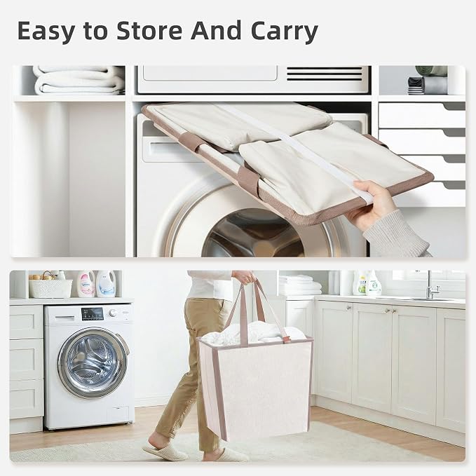 STORAGE MANIAC Collapsible Laundry Basket, 16.9 Gal. Large Pop-up Laundry Hamper - Image 4
