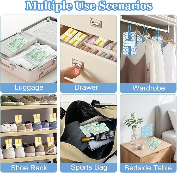 STRN Scented Sachets for Drawer and Closet, 16 Packs 4 Scents Long-Lasting - Image 6