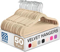 Zober Velvet Hangers 50 Pack by ZOBER