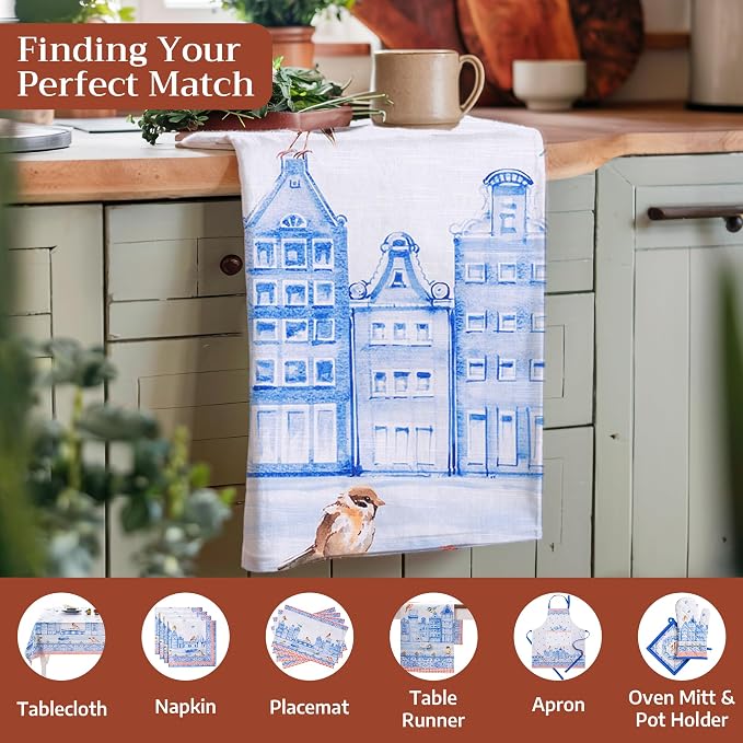 Maison d' Hermine Kitchen Towels Set of 3 Reusable 100% Cotton 27.50" x 20" - Image 4