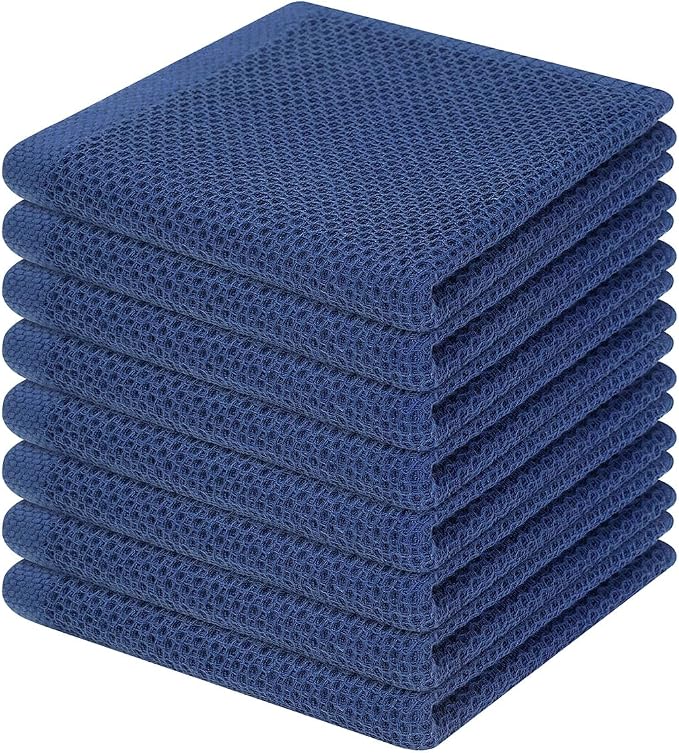 Homaxy 100% Cotton Waffle Weave Kitchen Dish Cloths 8-Pack, Ultra Soft by Homaxy