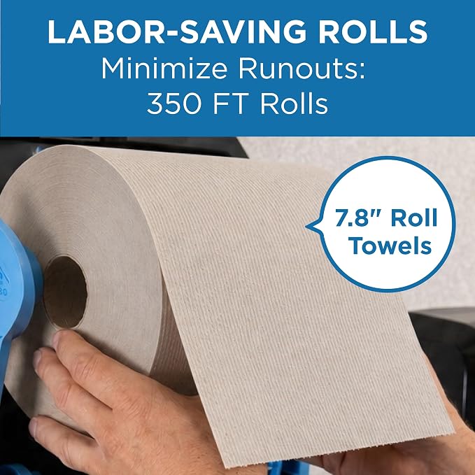 Pacific Blue Basic by Georgia-Pacific PRO Recycled Hardwound Paper Towel Rolls - Image 7